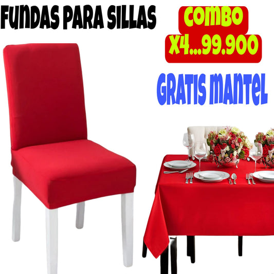 PROMOCION EN FUNDAS PARA SILLAS DE COMEDOR 5/5⭐️⭐️⭐️⭐️⭐️