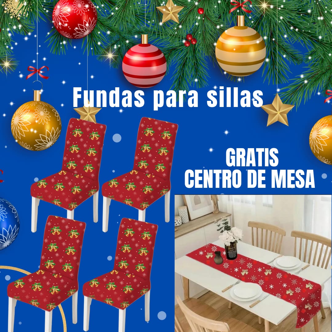 OFERTA EN FUNDAS PARA SILLAS EDICION NAVIDAD🎄🎄🦌🦌🦌