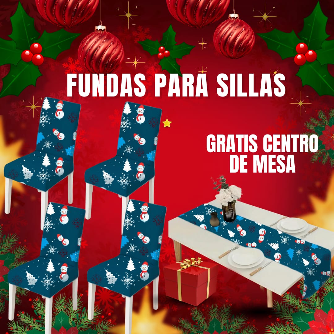 OFERTA EN FUNDAS PARA SILLAS EDICION NAVIDAD🎄🎄🦌🦌🦌