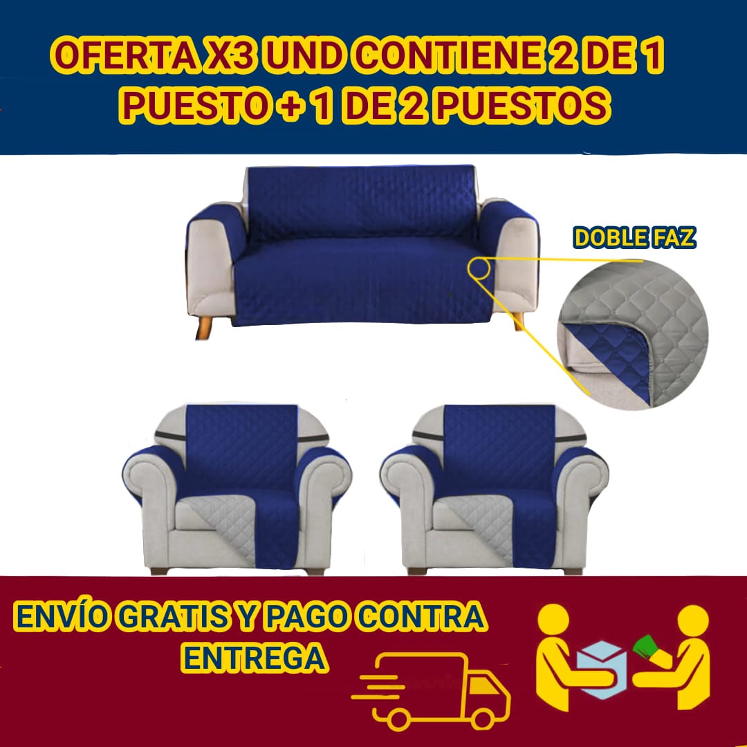 OFERTA EN PROTECTORES DOBLE FAZ PARA SOFA ⭐️⭐️⭐️⭐️⭐️5/5