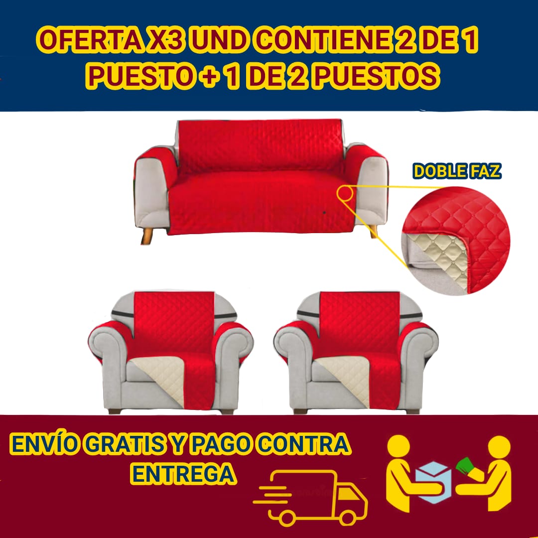 OFERTA EN PROTECTORES DOBLE FAZ PARA SOFA ⭐️⭐️⭐️⭐️⭐️5/5