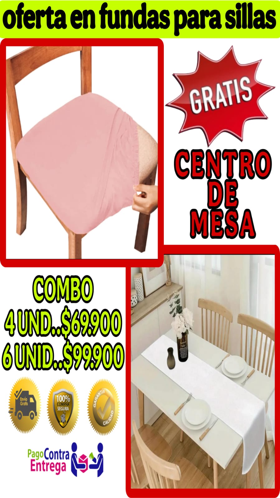 OFERTA EN FUNDAS PARA SILLAS DE COMEDOR SIN ESPALDAR 5/5⭐️⭐️⭐️⭐️⭐️