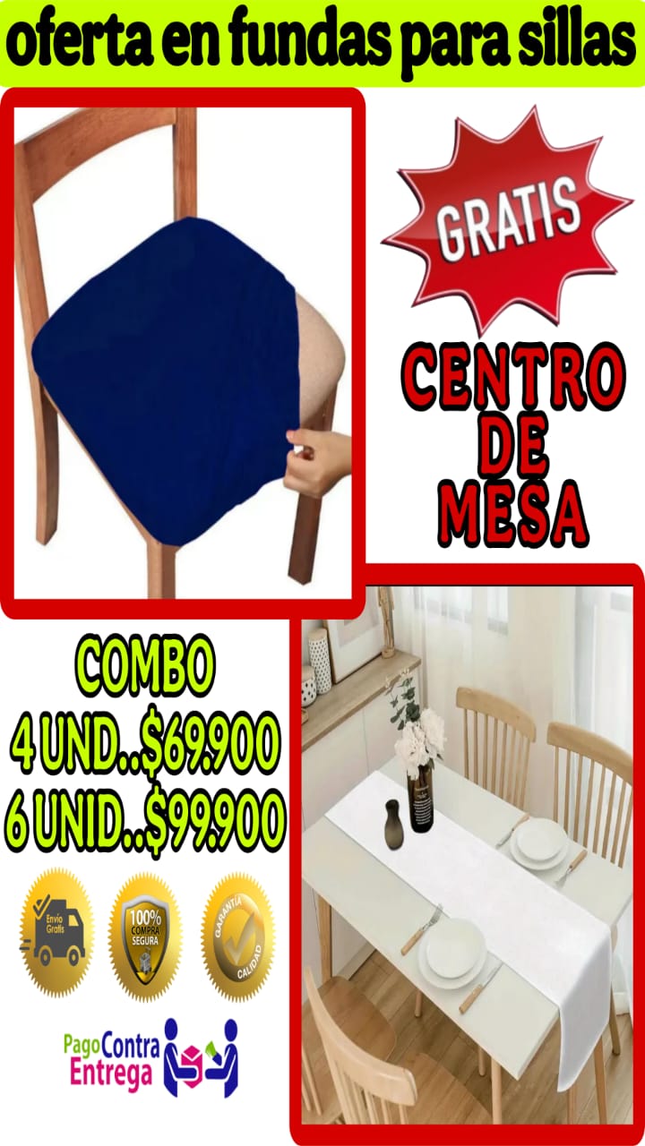 OFERTA EN FUNDAS PARA SILLAS DE COMEDOR SIN ESPALDAR 5/5⭐️⭐️⭐️⭐️⭐️