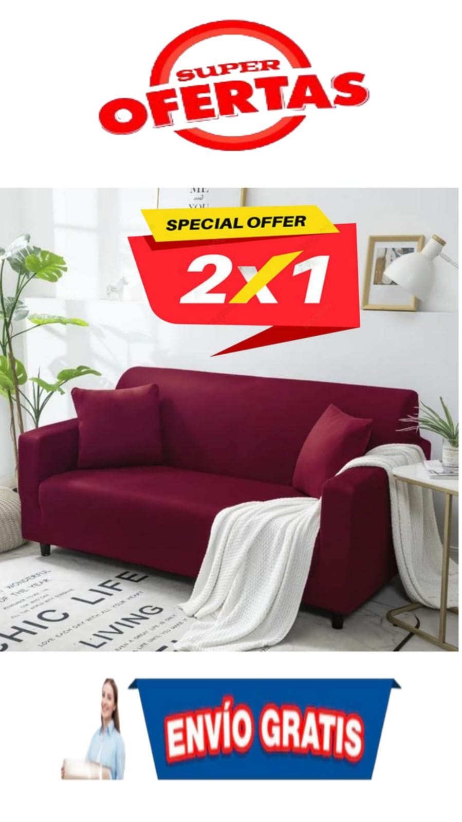 OFERTA 2X1 en fundas para sofa ⭐⭐⭐⭐⭐5/5