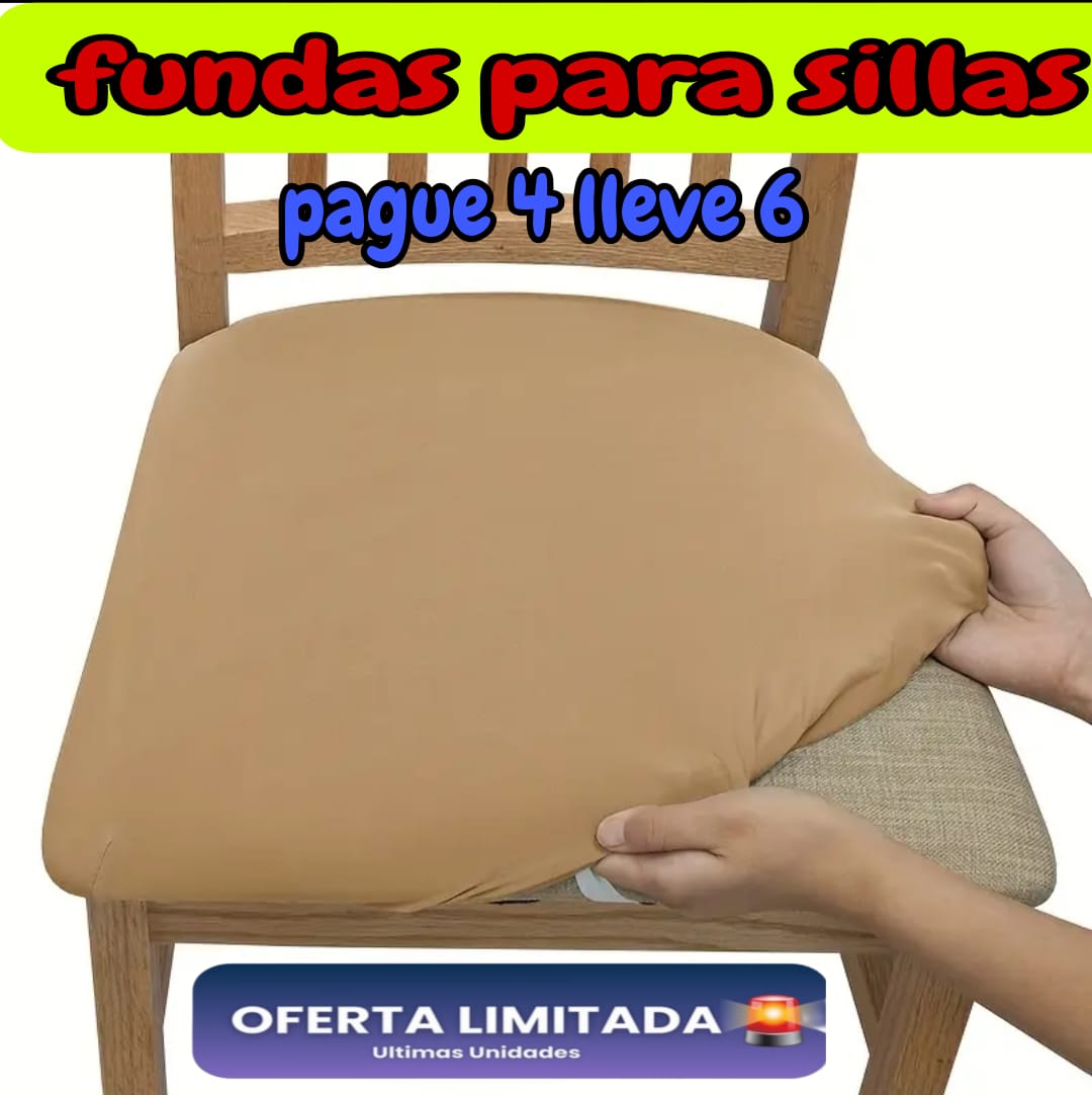 OFERTA EN FUNDAS PARA SILLAS DE COMEDOR SIN ESPALDAR 5/5⭐️⭐️⭐️⭐️⭐️