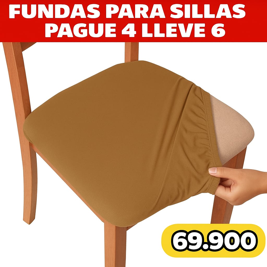 OFERTA EN FUNDAS PARA SILLAS DE COMEDOR SIN ESPALDAR 5/5⭐️⭐️⭐️⭐️⭐️