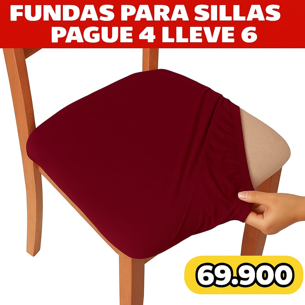 OFERTA EN FUNDAS PARA SILLAS DE COMEDOR SIN ESPALDAR 5/5⭐️⭐️⭐️⭐️⭐️