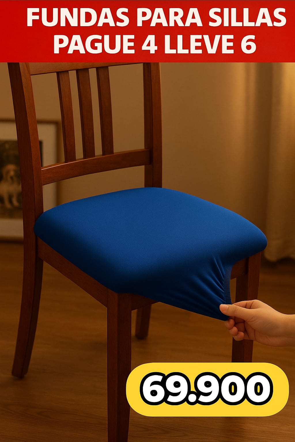 OFERTA EN FUNDAS PARA SILLAS DE COMEDOR SIN ESPALDAR 5/5⭐️⭐️⭐️⭐️⭐️