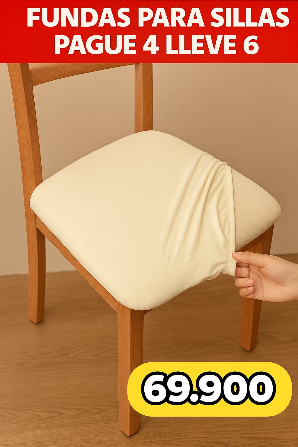 OFERTA EN FUNDAS PARA SILLAS DE COMEDOR SIN ESPALDAR 5/5⭐️⭐️⭐️⭐️⭐️