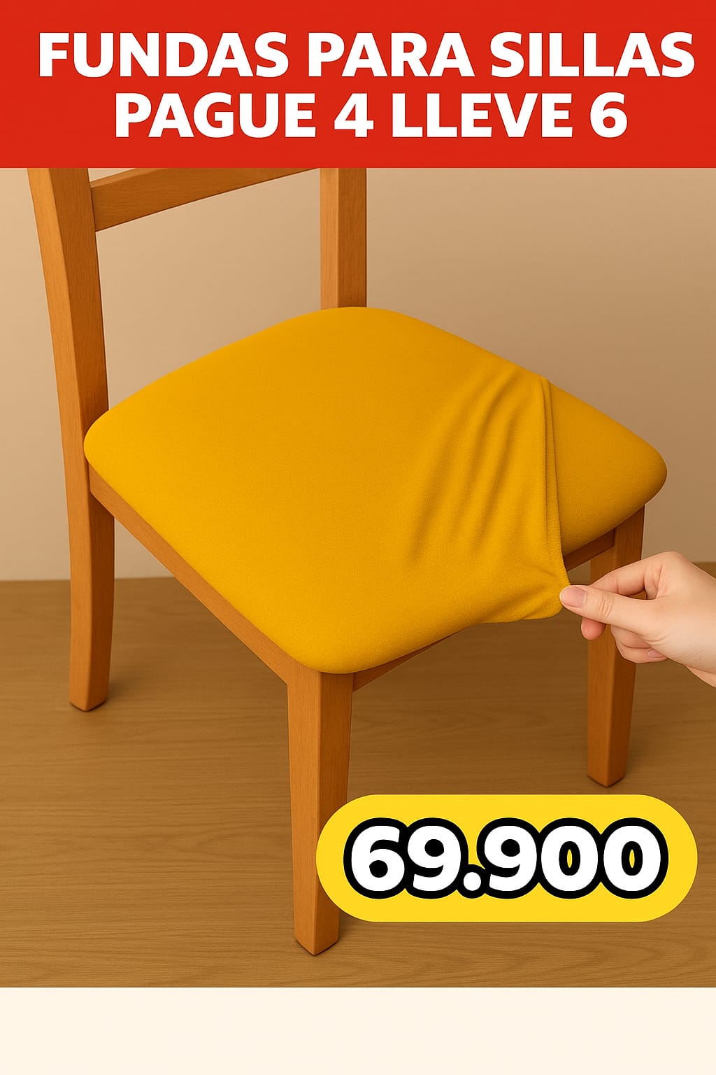 OFERTA EN FUNDAS PARA SILLAS DE COMEDOR SIN ESPALDAR 5/5⭐️⭐️⭐️⭐️⭐️