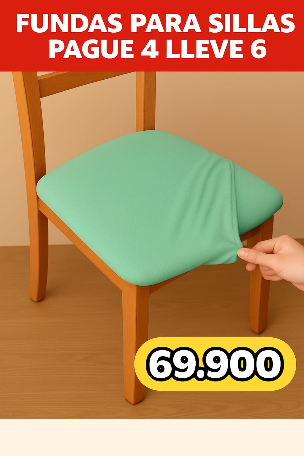 OFERTA EN FUNDAS PARA SILLAS DE COMEDOR SIN ESPALDAR 5/5⭐️⭐️⭐️⭐️⭐️