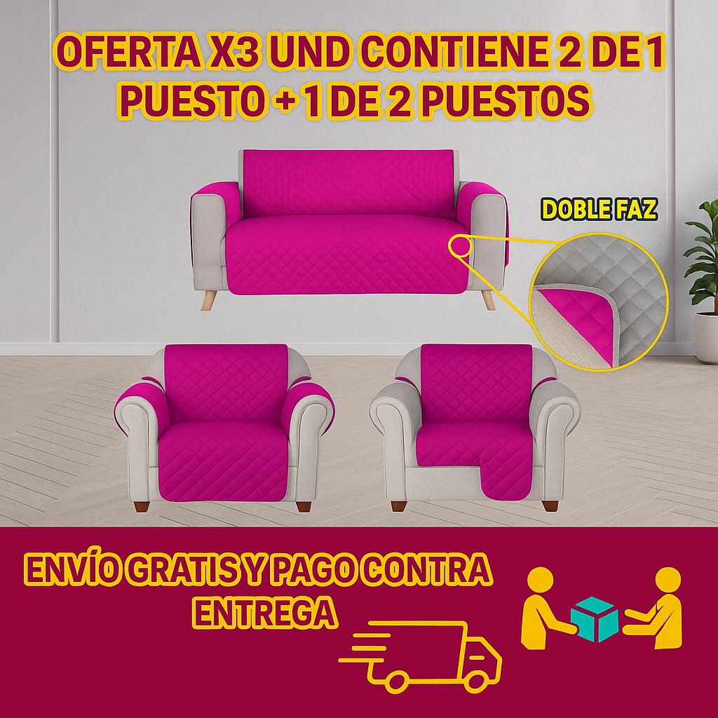 OFERTA EN PROTECTORES DOBLE FAZ PARA SOFA ⭐️⭐️⭐️⭐️⭐️5/5