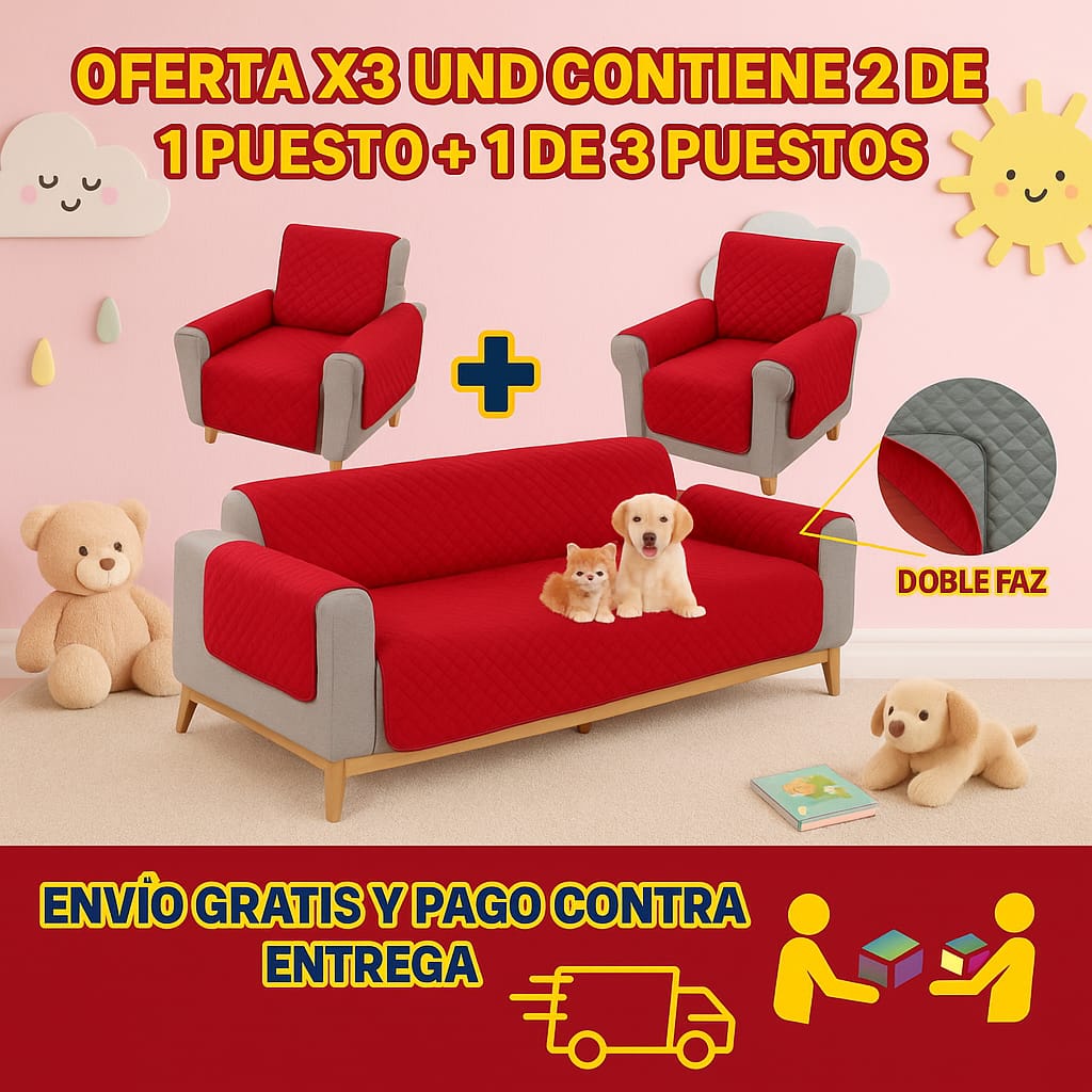 OFERTA EN PROTECTORES DOBLE FAZ PARA SOFA ⭐️⭐️⭐️⭐️⭐️5/5