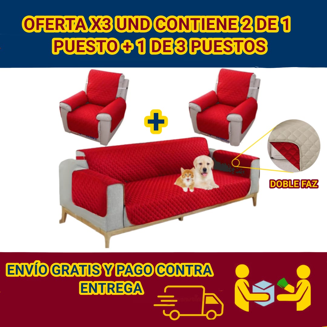 OFERTA EN PROTECTORES DOBLE FAZ PARA SOFA ⭐️⭐️⭐️⭐️⭐️5/5