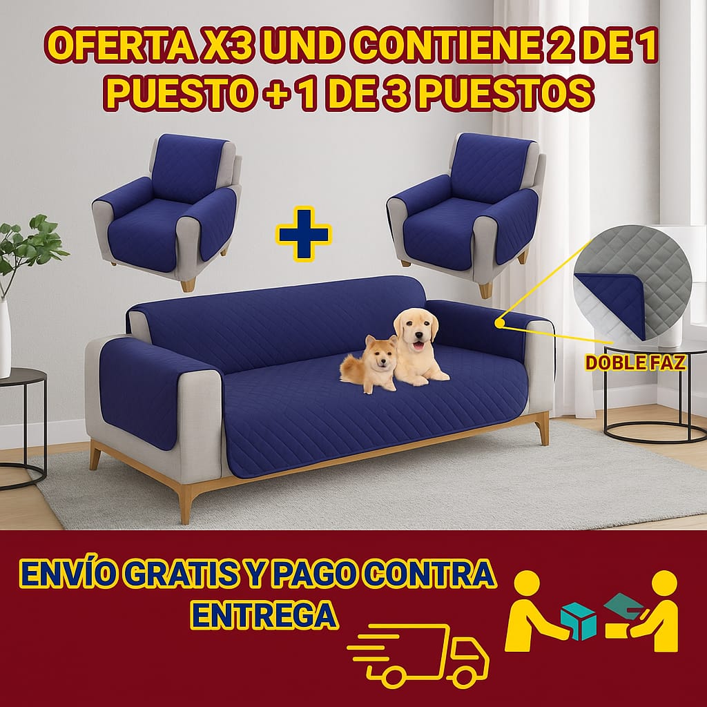 OFERTA EN PROTECTORES DOBLE FAZ PARA SOFA ⭐️⭐️⭐️⭐️⭐️5/5