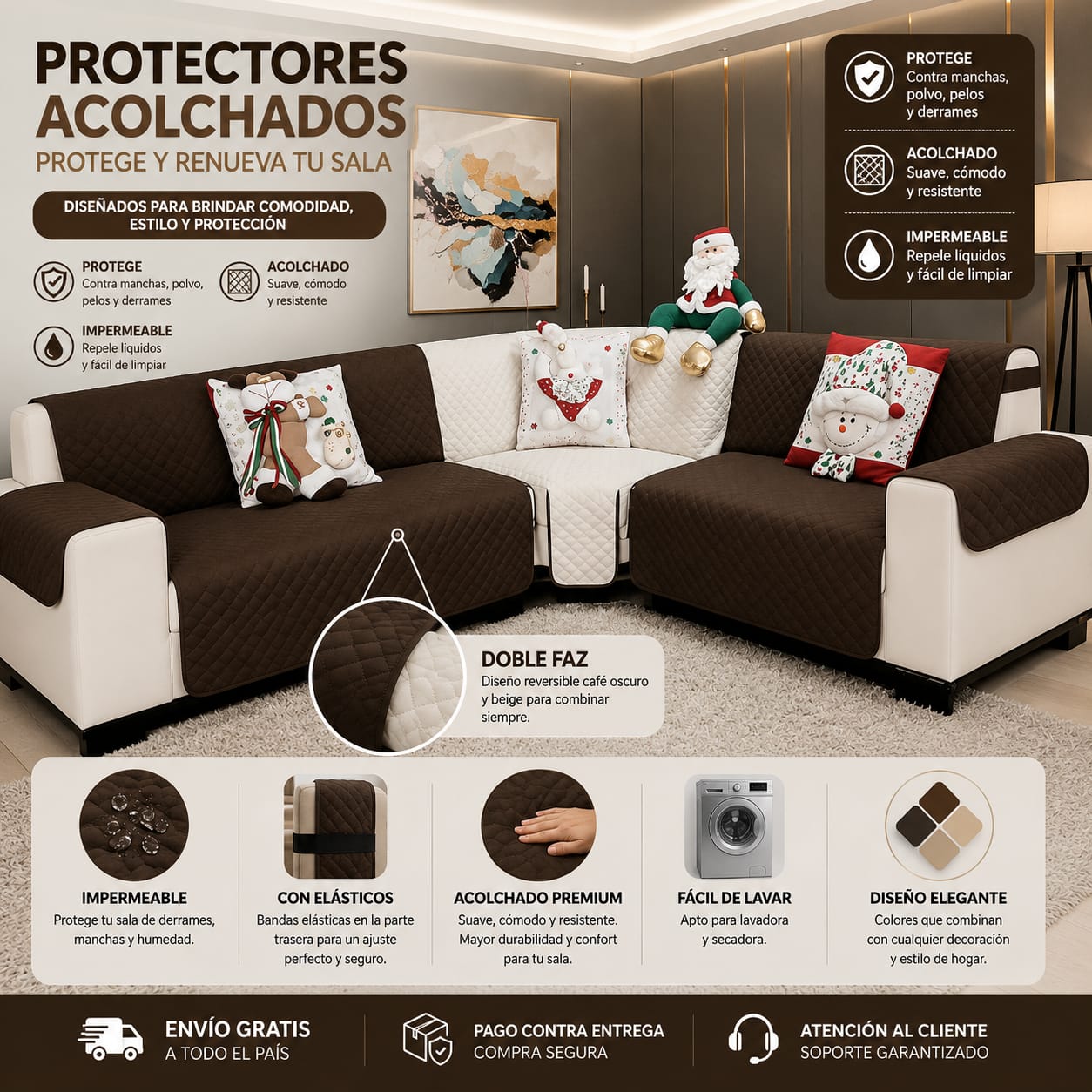 OFERTA EN PROTECTORES DOBLE FAZ PARA SOFA ⭐️⭐️⭐️⭐️⭐️5/5