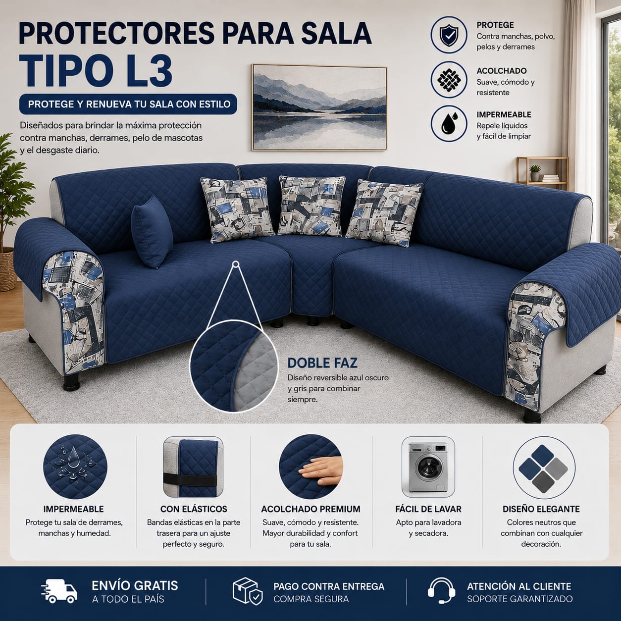 OFERTA EN PROTECTORES DOBLE FAZ PARA SOFA ⭐️⭐️⭐️⭐️⭐️5/5
