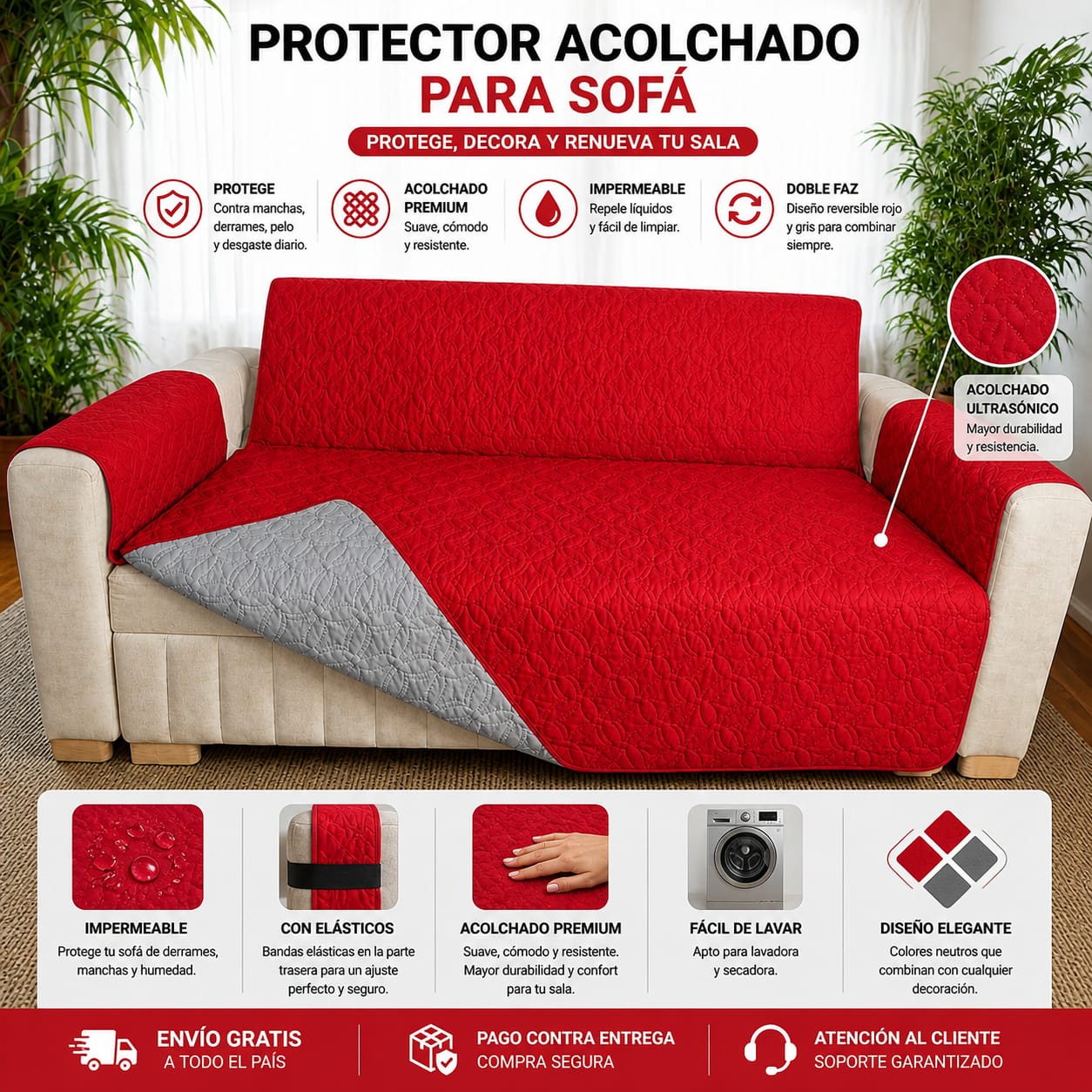 OFERTA EN PROTECTORES DOBLE FAZ PARA SOFA ⭐️⭐️⭐️⭐️⭐️5/5