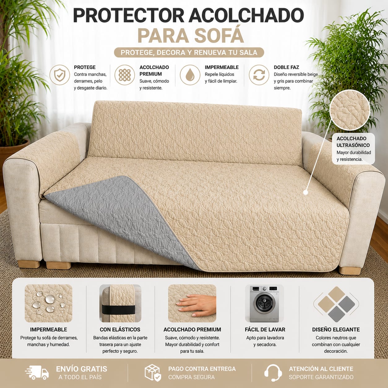 OFERTA EN PROTECTORES DOBLE FAZ PARA SOFA ⭐️⭐️⭐️⭐️⭐️5/5