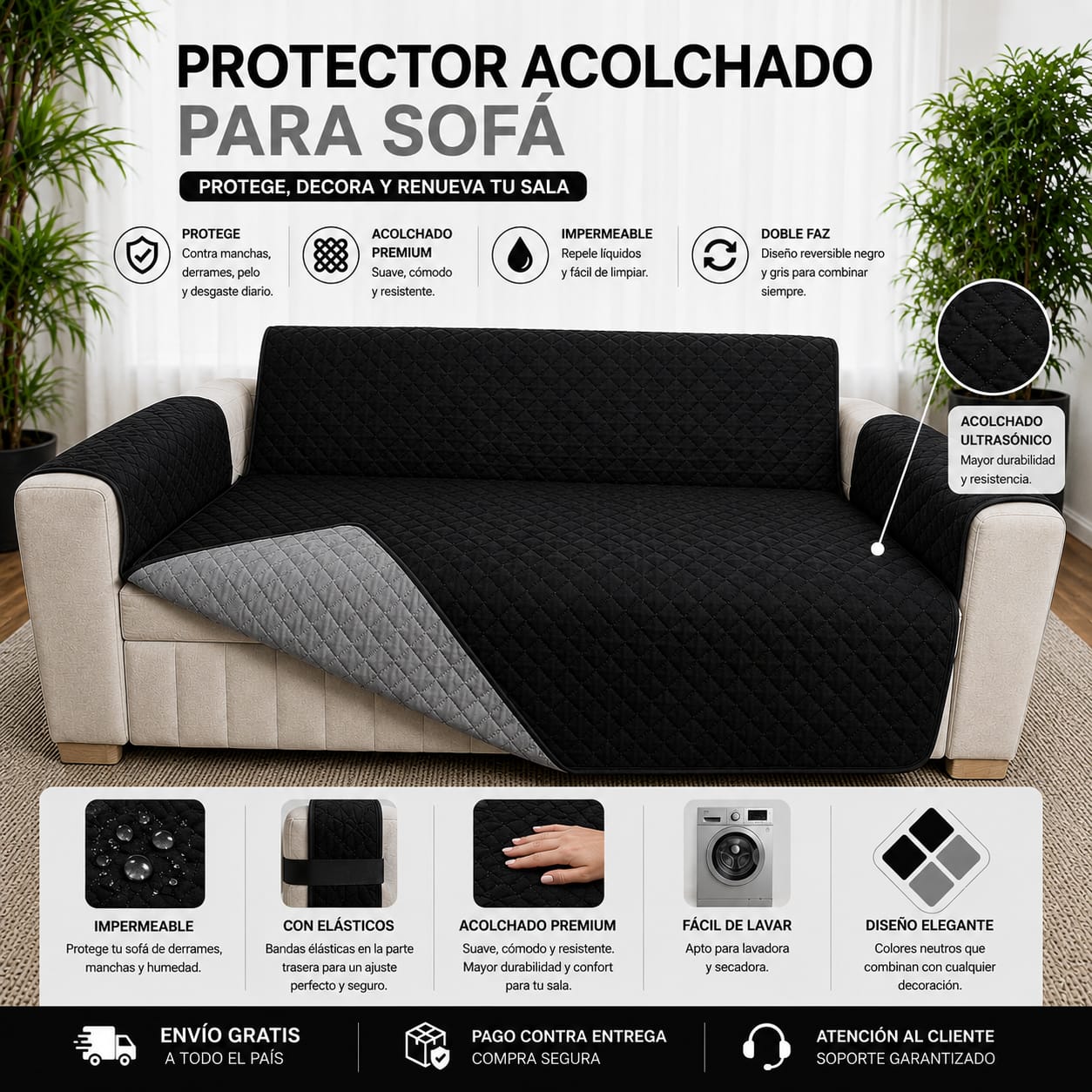 OFERTA EN PROTECTORES DOBLE FAZ PARA SOFA ⭐️⭐️⭐️⭐️⭐️5/5