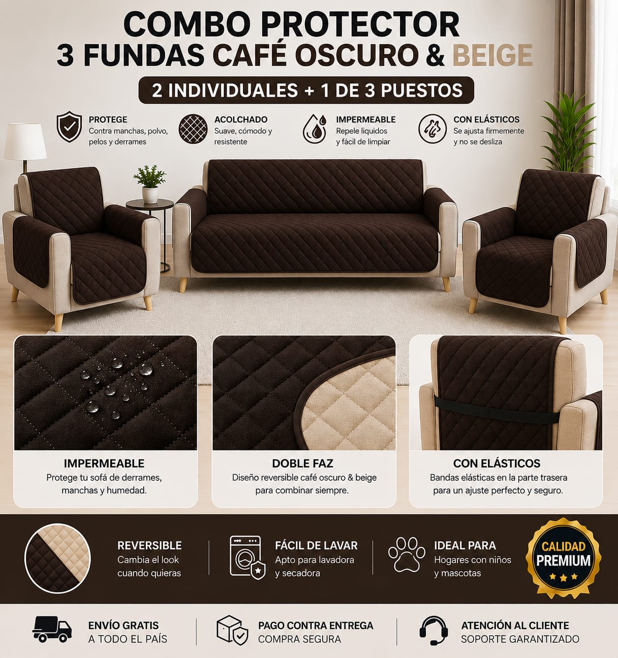 OFERTA EN PROTECTORES DOBLE FAZ PARA SOFA ⭐️⭐️⭐️⭐️⭐️5/5