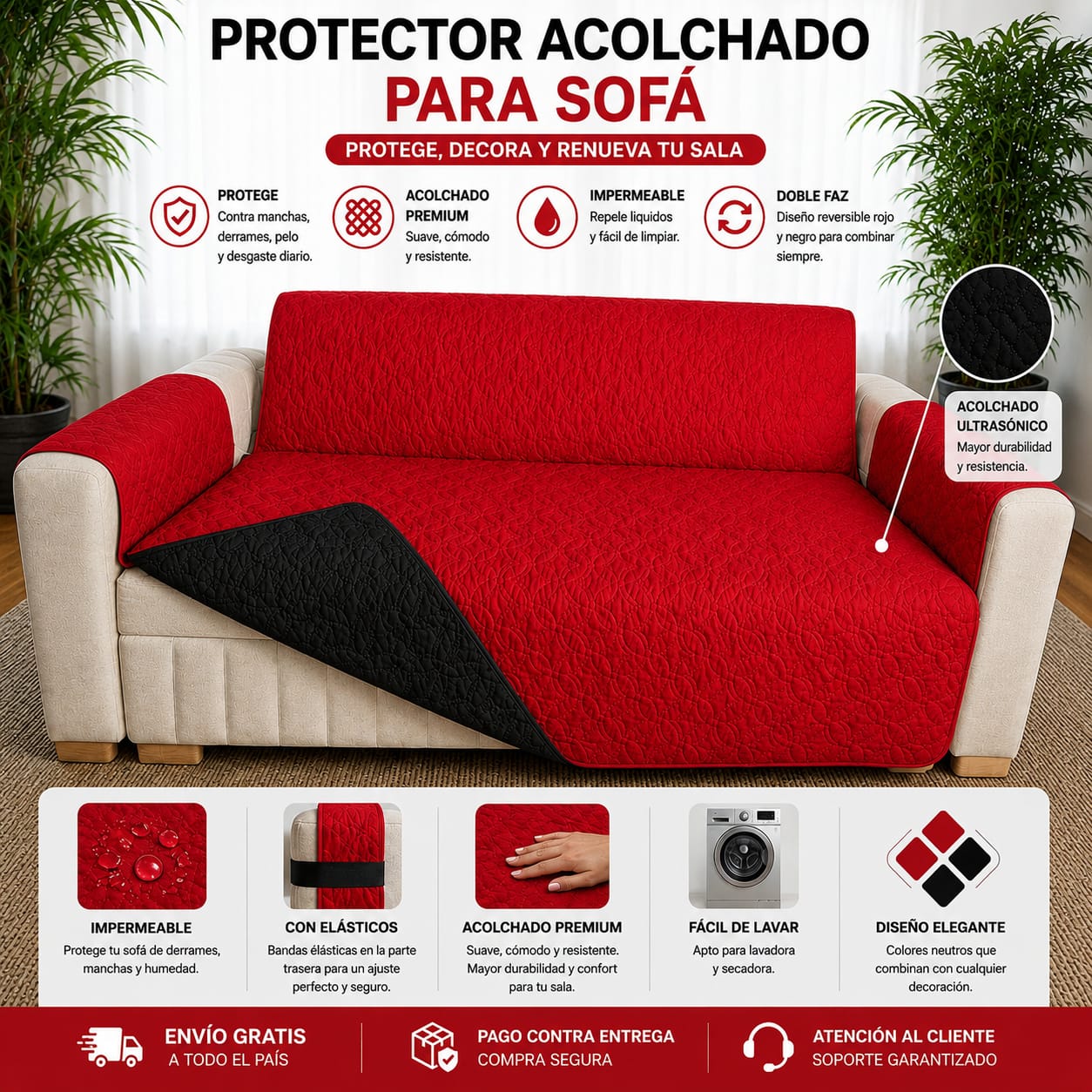 OFERTA EN PROTECTORES DOBLE FAZ PARA SOFA ⭐️⭐️⭐️⭐️⭐️5/5