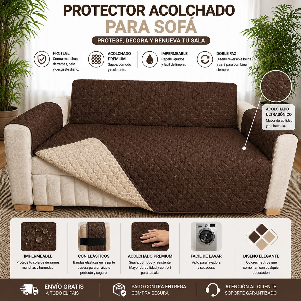 OFERTA EN PROTECTORES DOBLE FAZ PARA SOFA ⭐️⭐️⭐️⭐️⭐️5/5