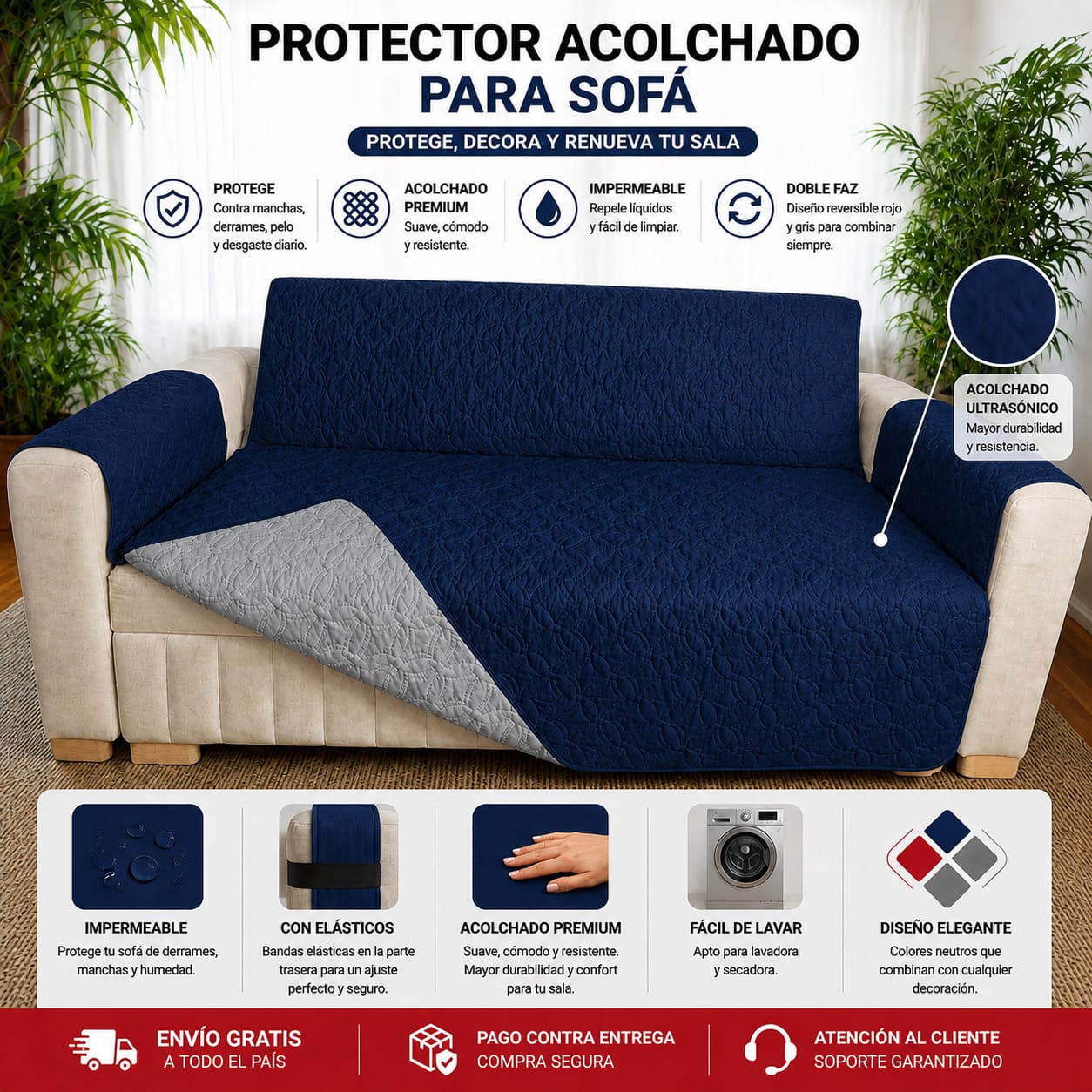 OFERTA EN PROTECTORES DOBLE FAZ PARA SOFA ⭐️⭐️⭐️⭐️⭐️5/5