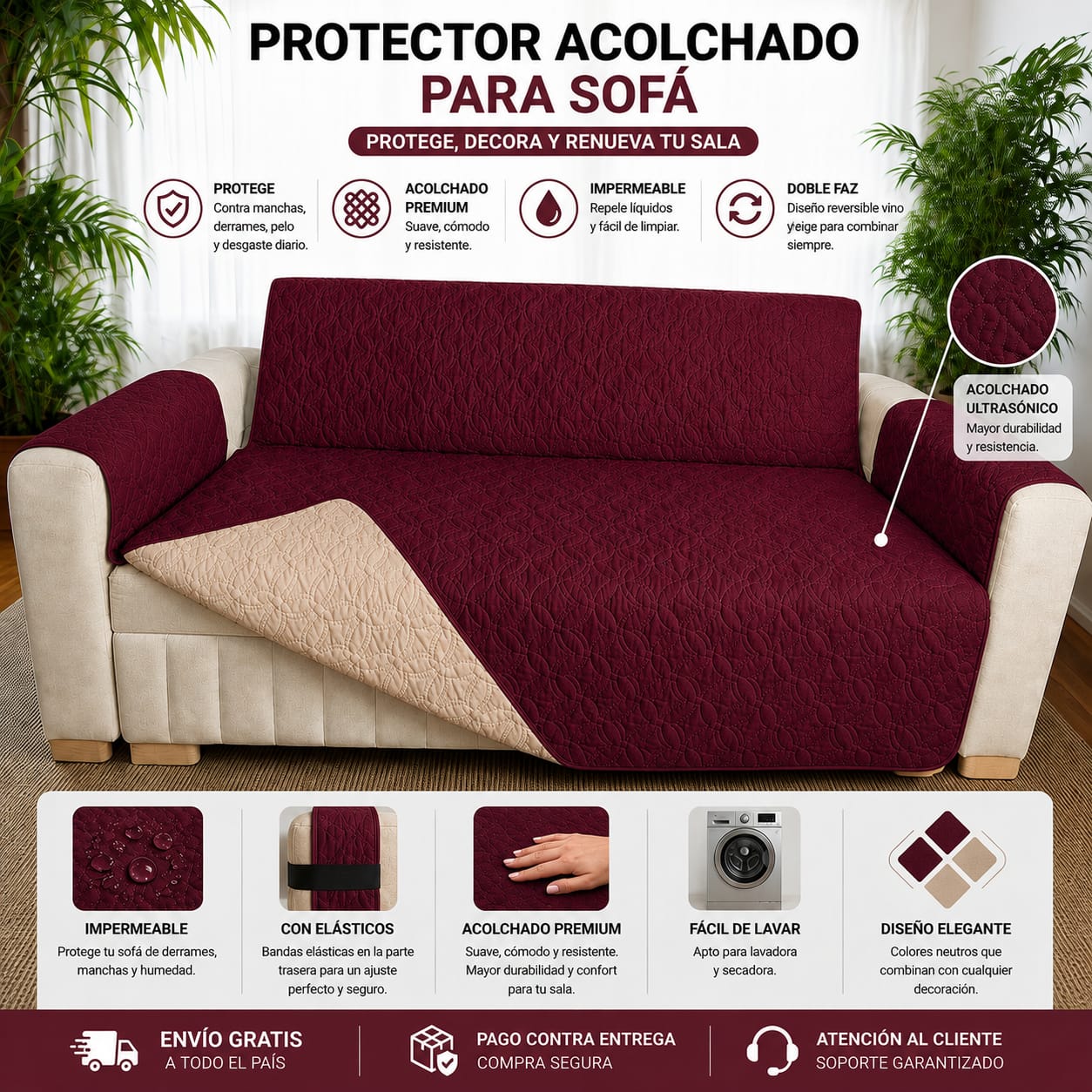 OFERTA EN PROTECTORES DOBLE FAZ PARA SOFA ⭐️⭐️⭐️⭐️⭐️5/5