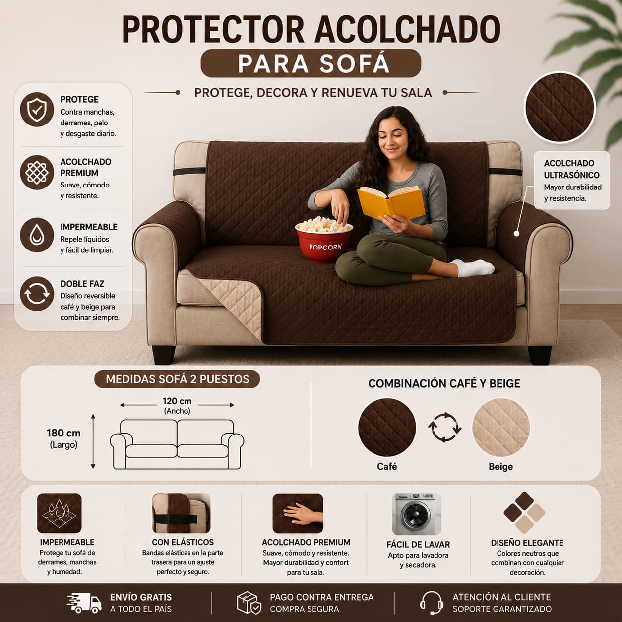 OFERTA EN PROTECTORES DOBLE FAZ PARA SOFA ⭐️⭐️⭐️⭐️⭐️5/5