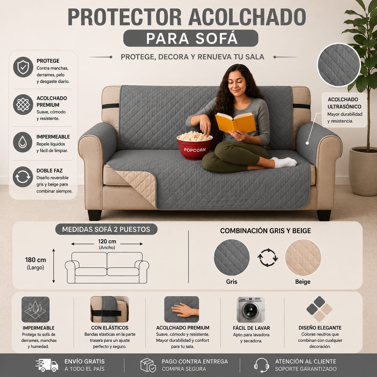 OFERTA EN PROTECTORES DOBLE FAZ PARA SOFA ⭐️⭐️⭐️⭐️⭐️5/5