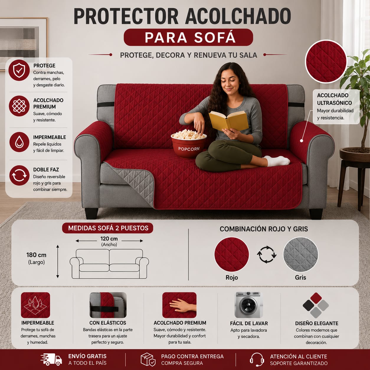 OFERTA EN PROTECTORES DOBLE FAZ PARA SOFA ⭐️⭐️⭐️⭐️⭐️5/5
