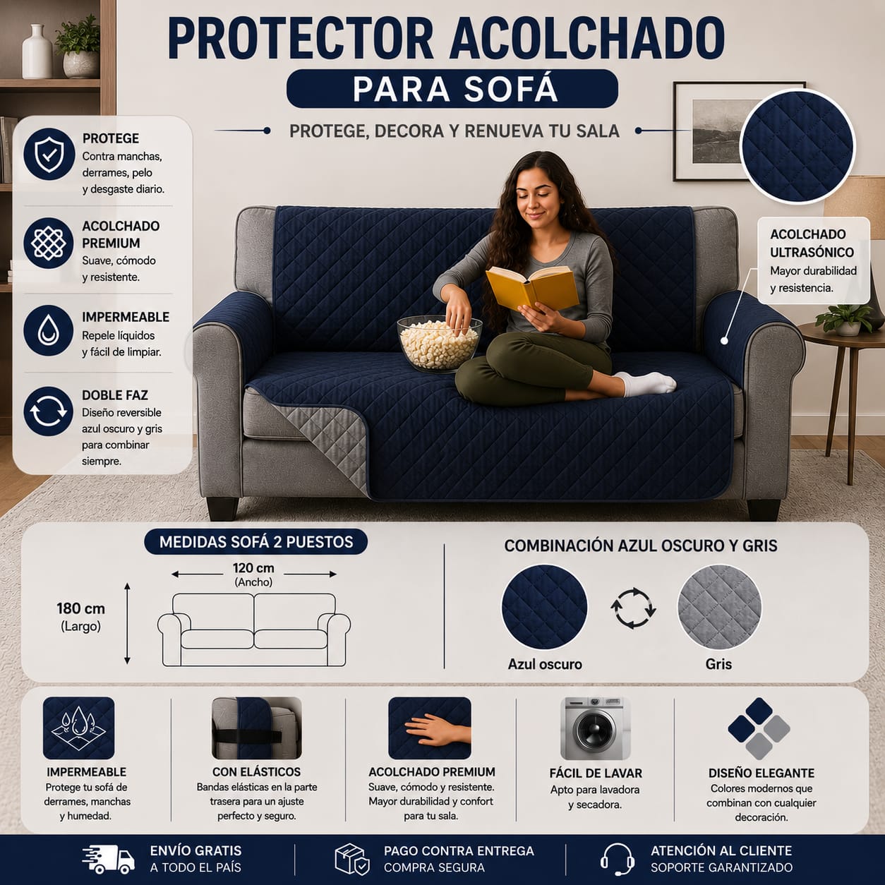 OFERTA EN PROTECTORES DOBLE FAZ PARA SOFA ⭐️⭐️⭐️⭐️⭐️5/5