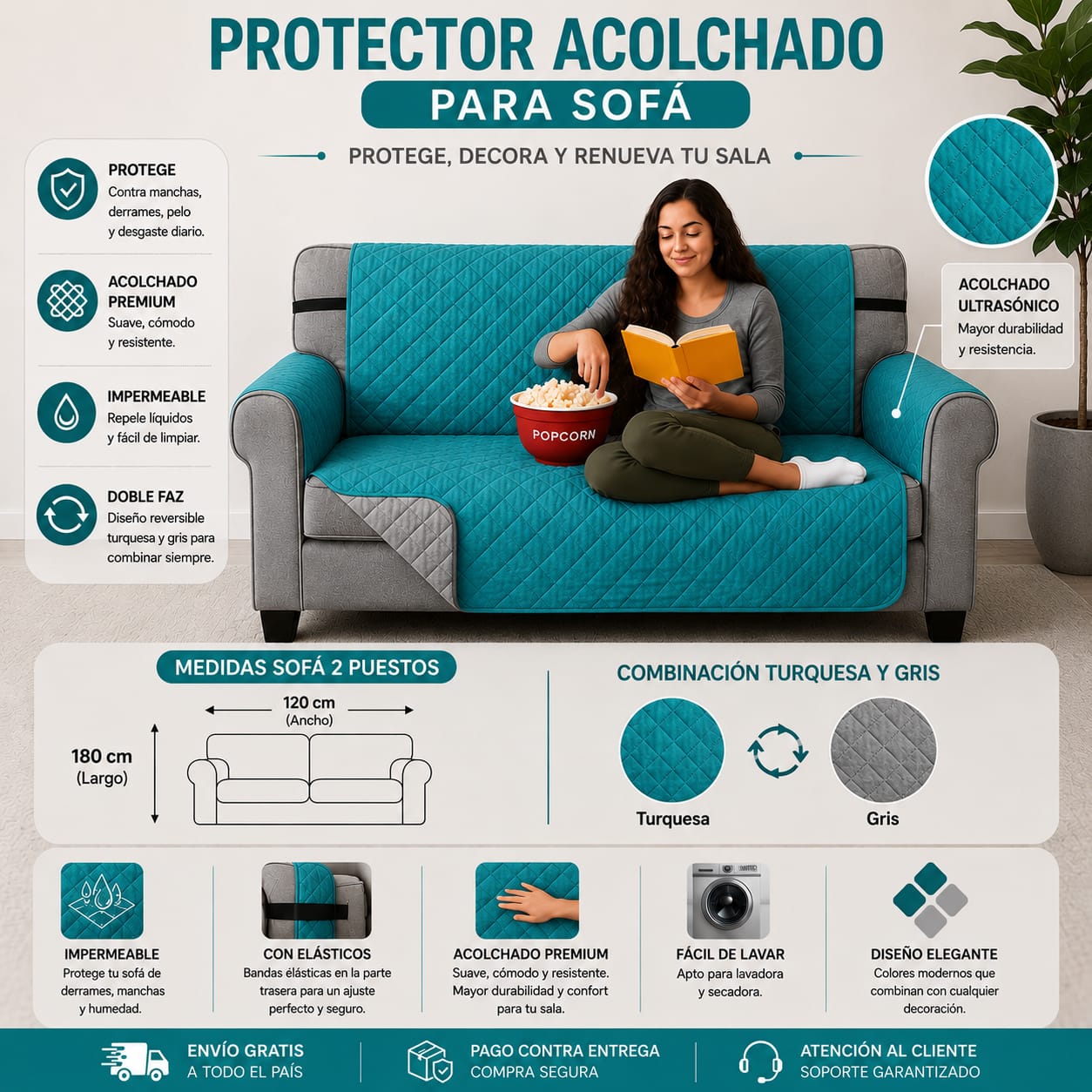 OFERTA EN PROTECTORES DOBLE FAZ PARA SOFA ⭐️⭐️⭐️⭐️⭐️5/5