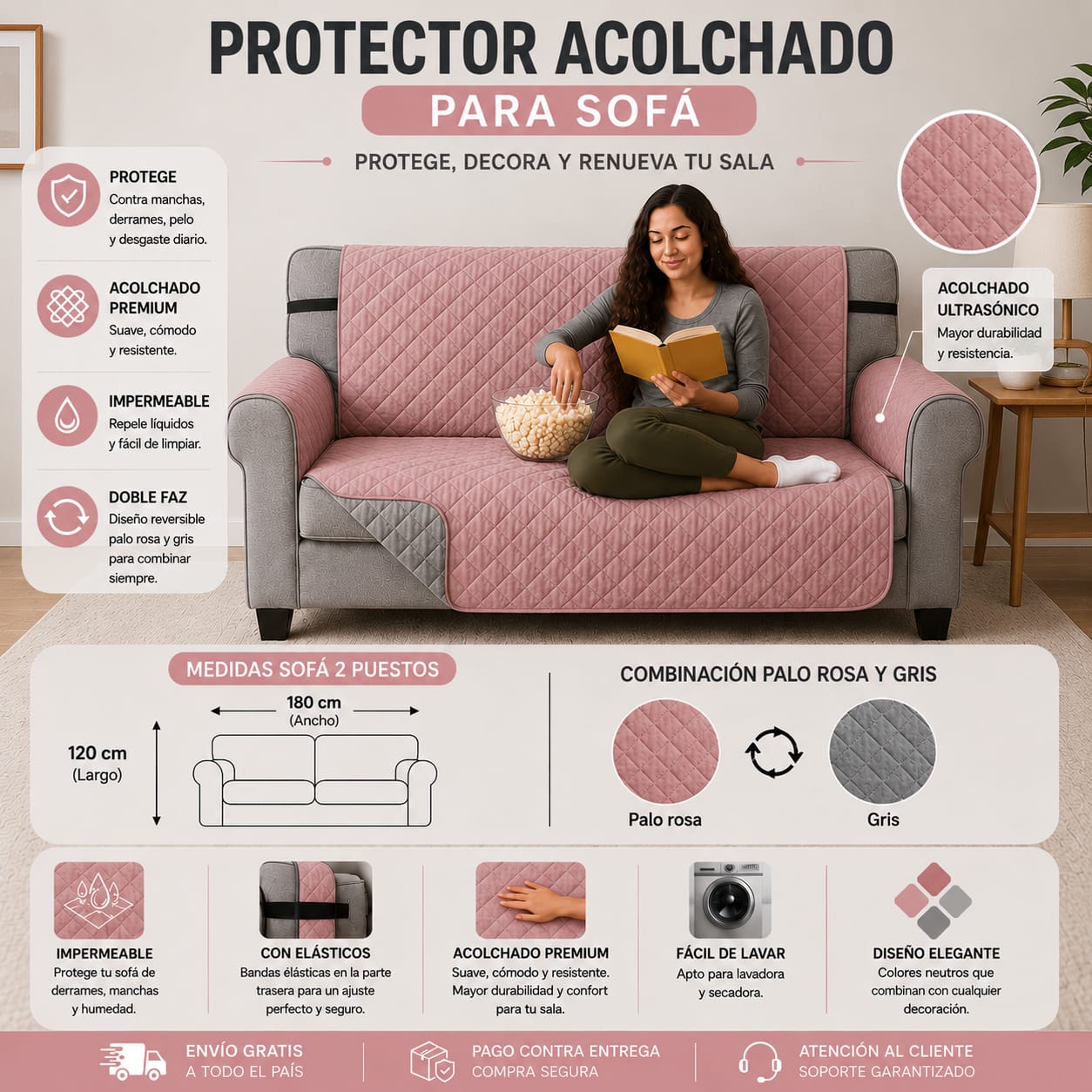 OFERTA EN PROTECTORES DOBLE FAZ PARA SOFA ⭐️⭐️⭐️⭐️⭐️5/5