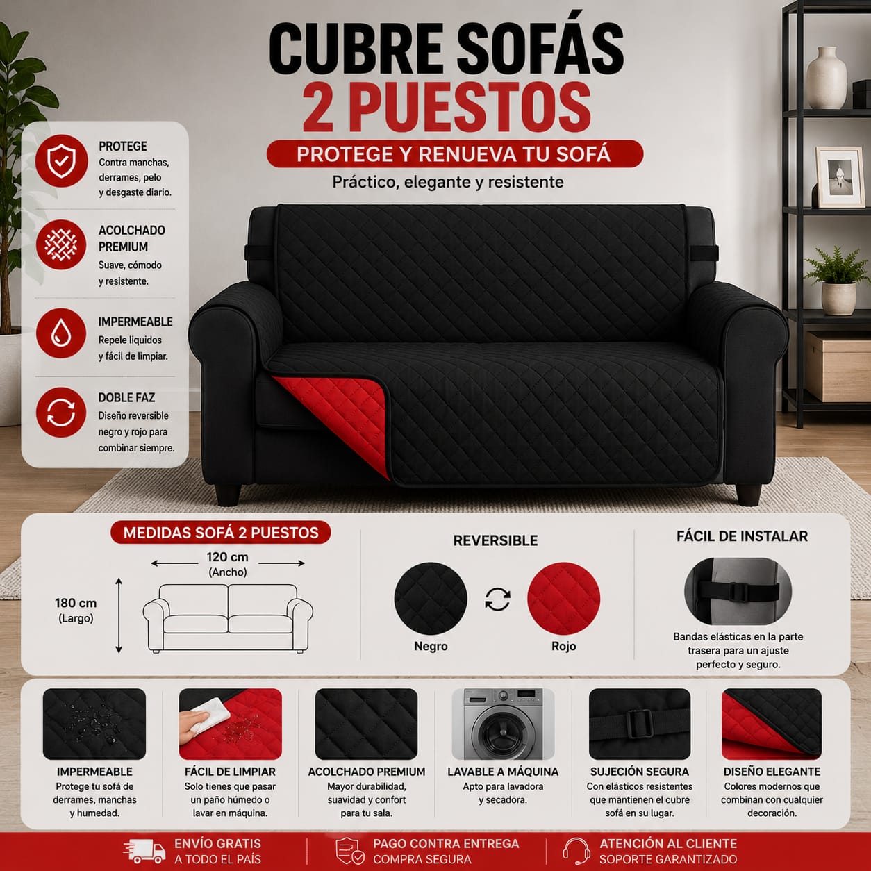 OFERTA EN PROTECTORES DOBLE FAZ PARA SOFA ⭐️⭐️⭐️⭐️⭐️5/5