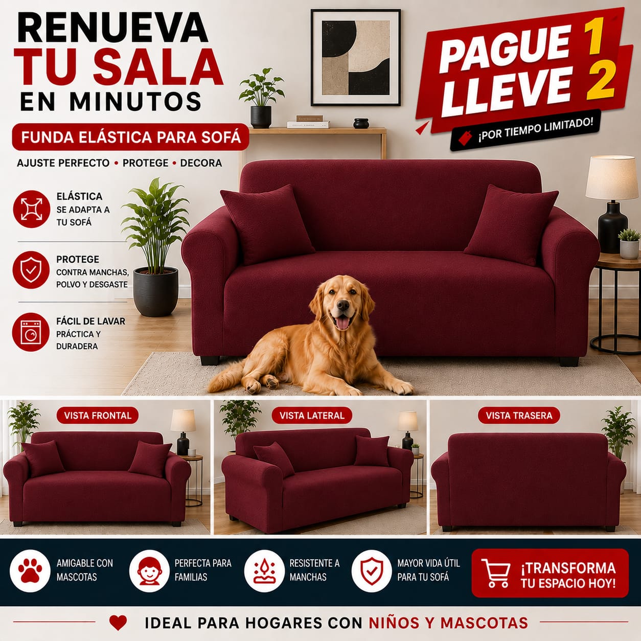 OFERTA 2X1 en fundas para sofa ⭐⭐⭐⭐⭐5/5