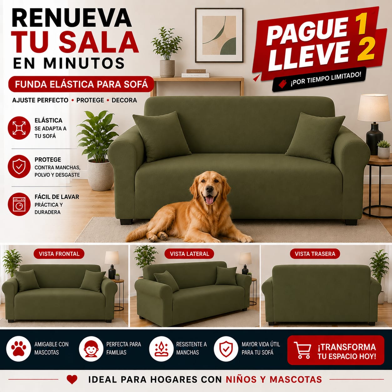 OFERTA 2X1 en fundas para sofa ⭐⭐⭐⭐⭐5/5