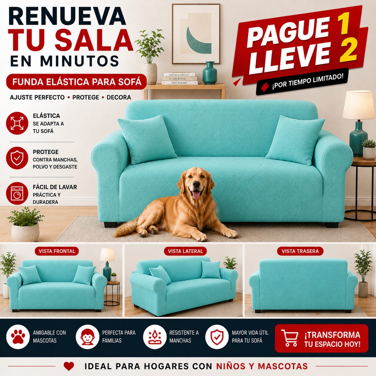 OFERTA 2X1 en fundas para sofa ⭐⭐⭐⭐⭐5/5