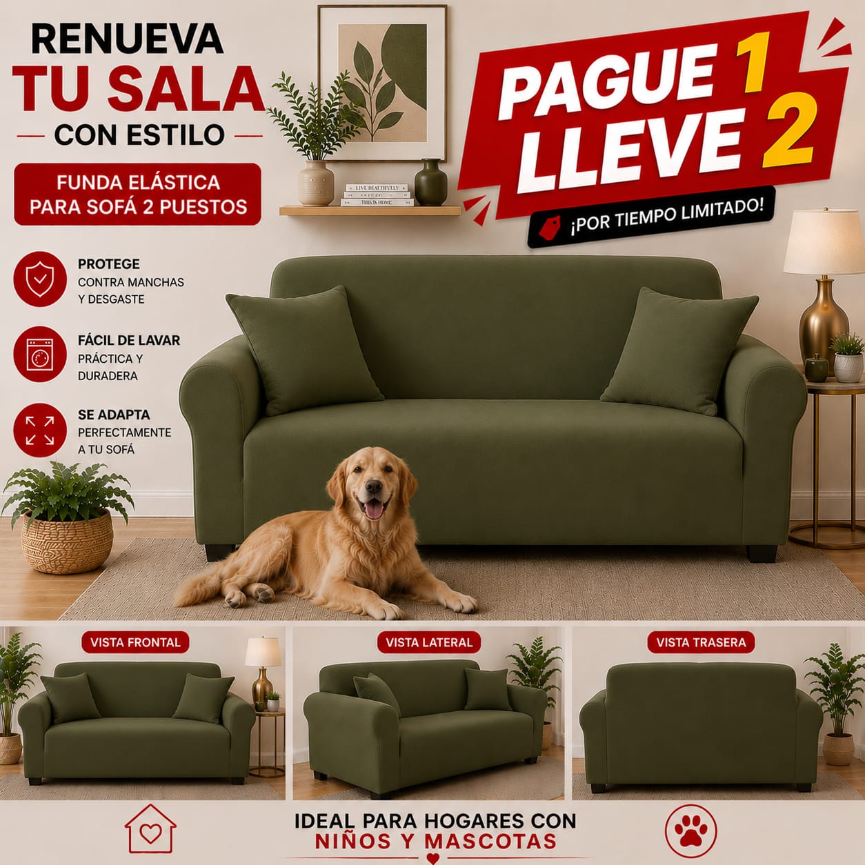 OFERTA 2X1 en fundas para sofa ⭐⭐⭐⭐⭐5/5