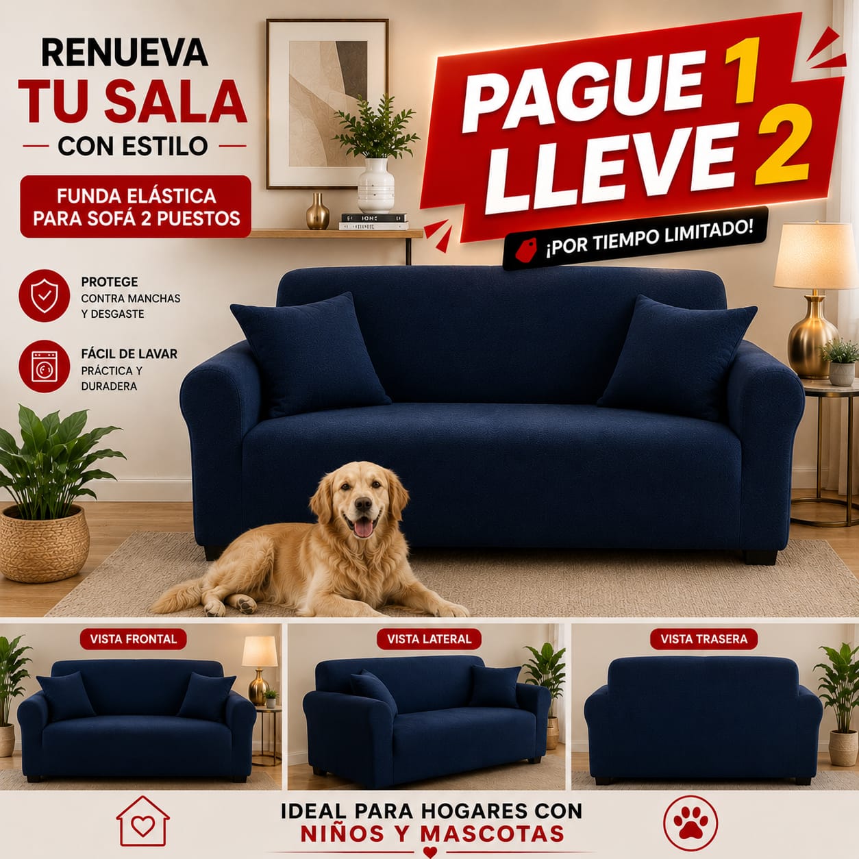 OFERTA 2X1 en fundas para sofa ⭐⭐⭐⭐⭐5/5