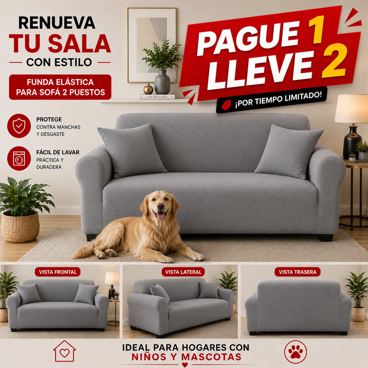 OFERTA 2X1 en fundas para sofa ⭐⭐⭐⭐⭐5/5