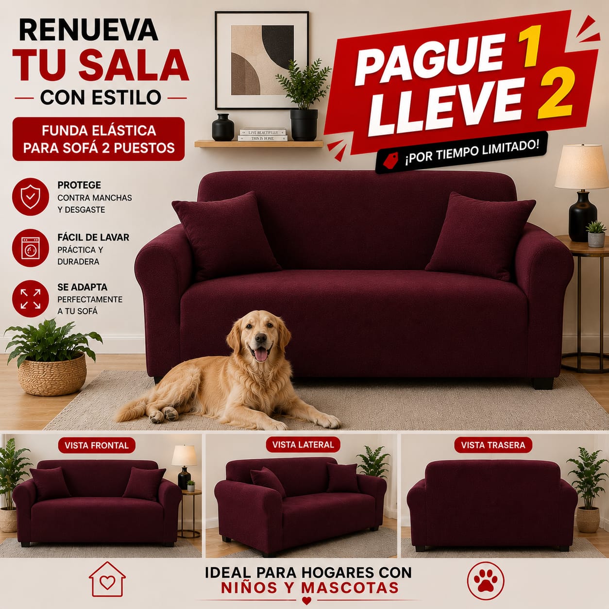 OFERTA 2X1 en fundas para sofa ⭐⭐⭐⭐⭐5/5