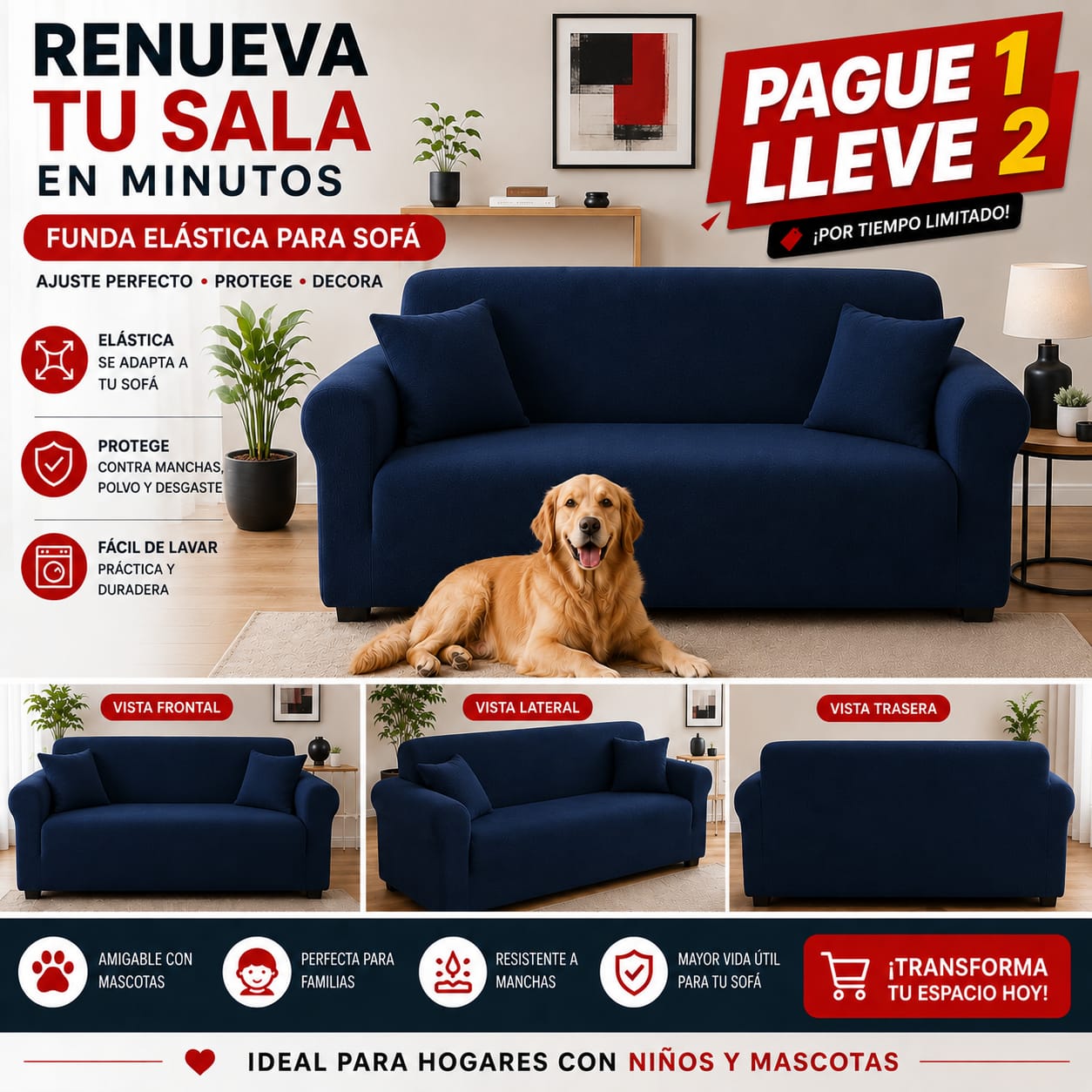 OFERTA 2X1 en fundas para sofa ⭐⭐⭐⭐⭐5/5