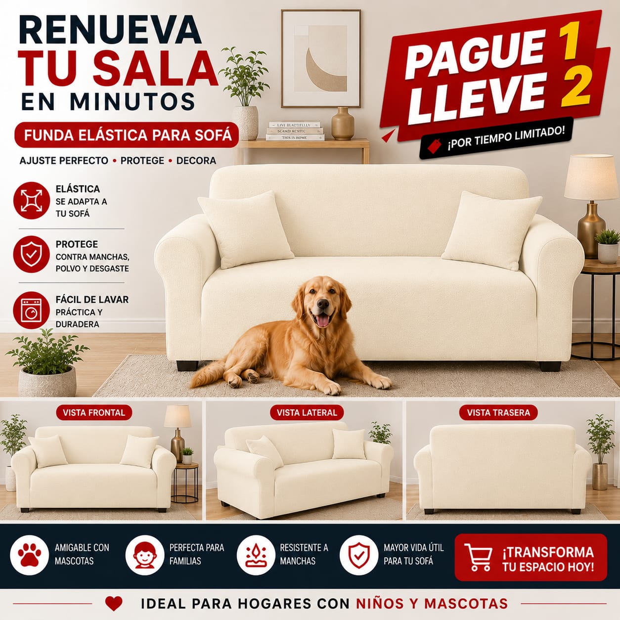 OFERTA 2X1 en fundas para sofa ⭐⭐⭐⭐⭐5/5