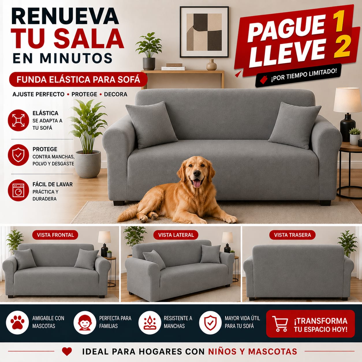 OFERTA 2X1 en fundas para sofa ⭐⭐⭐⭐⭐5/5