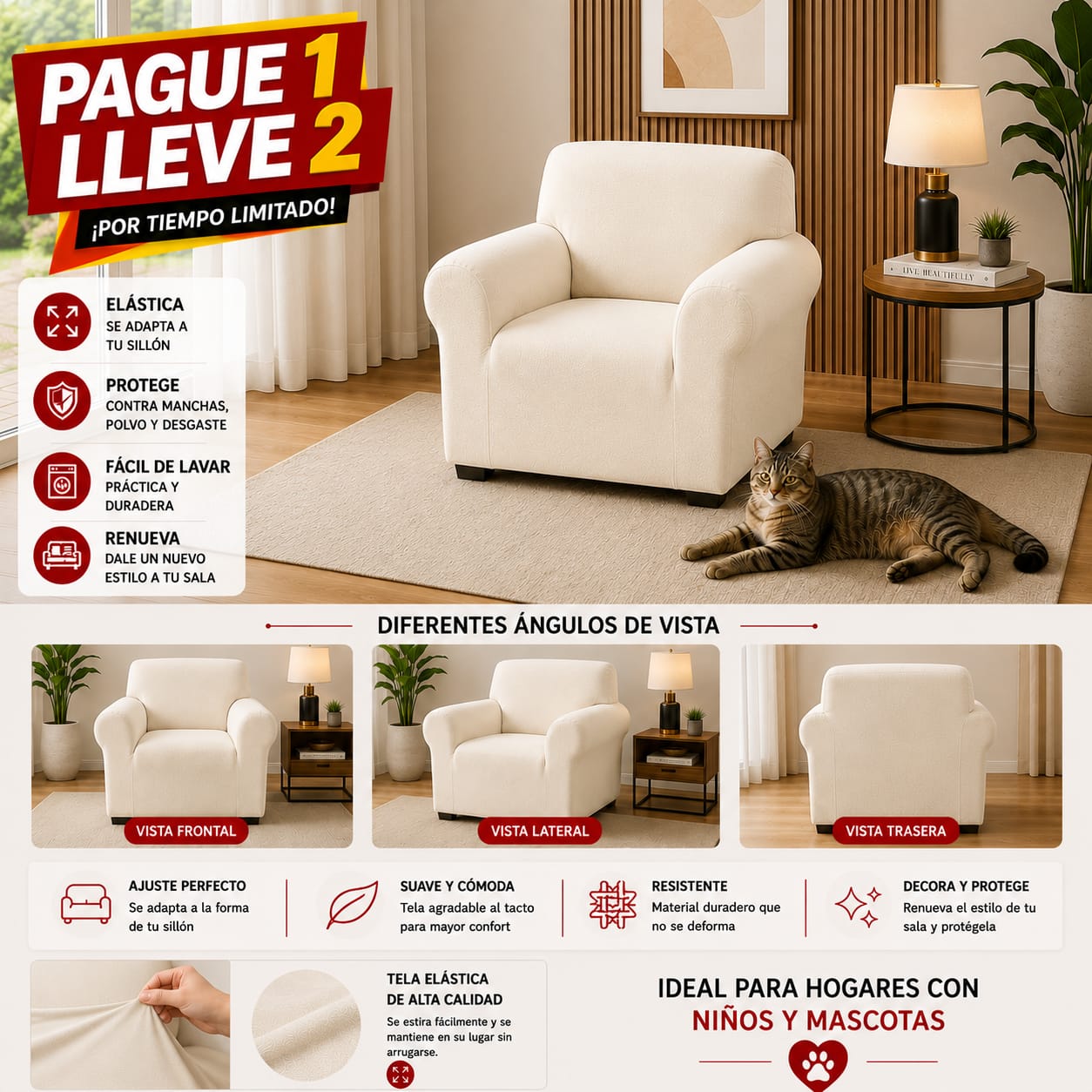 OFERTA 2X1 en fundas para sofa ⭐⭐⭐⭐⭐5/5