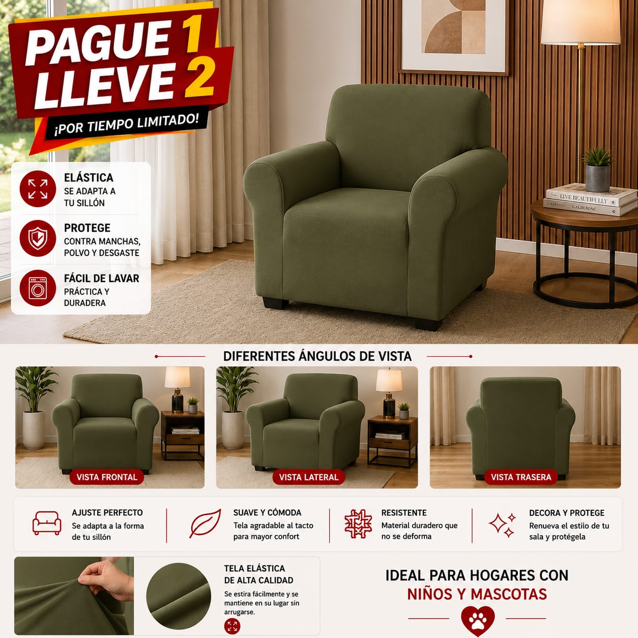 OFERTA 2X1 en fundas para sofa ⭐⭐⭐⭐⭐5/5