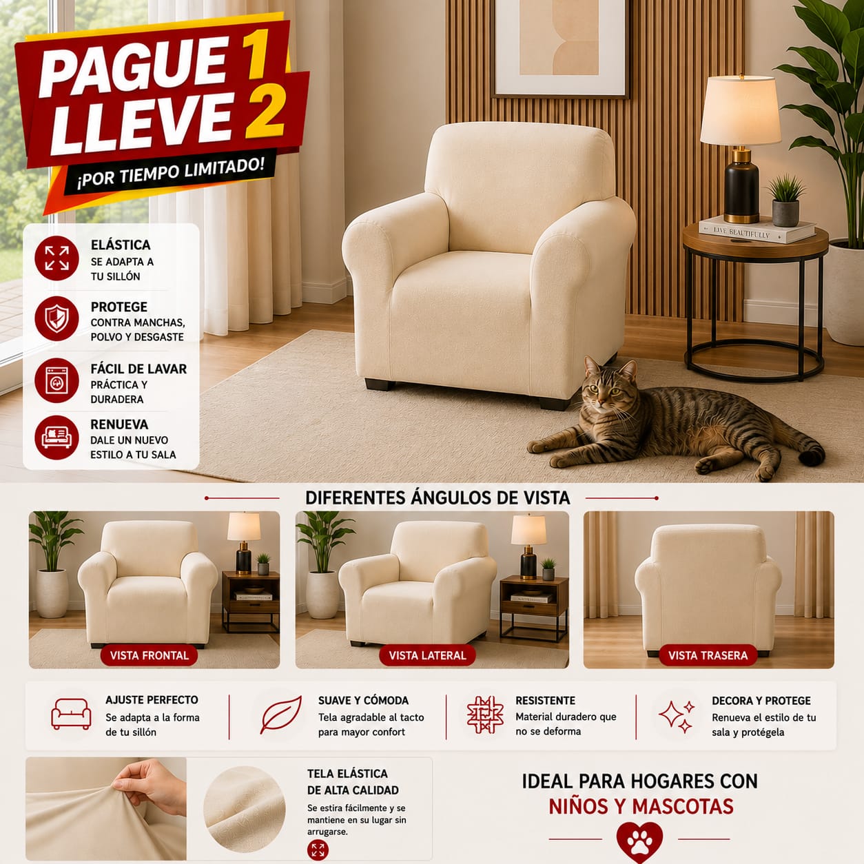 OFERTA 2X1 en fundas para sofa ⭐⭐⭐⭐⭐5/5