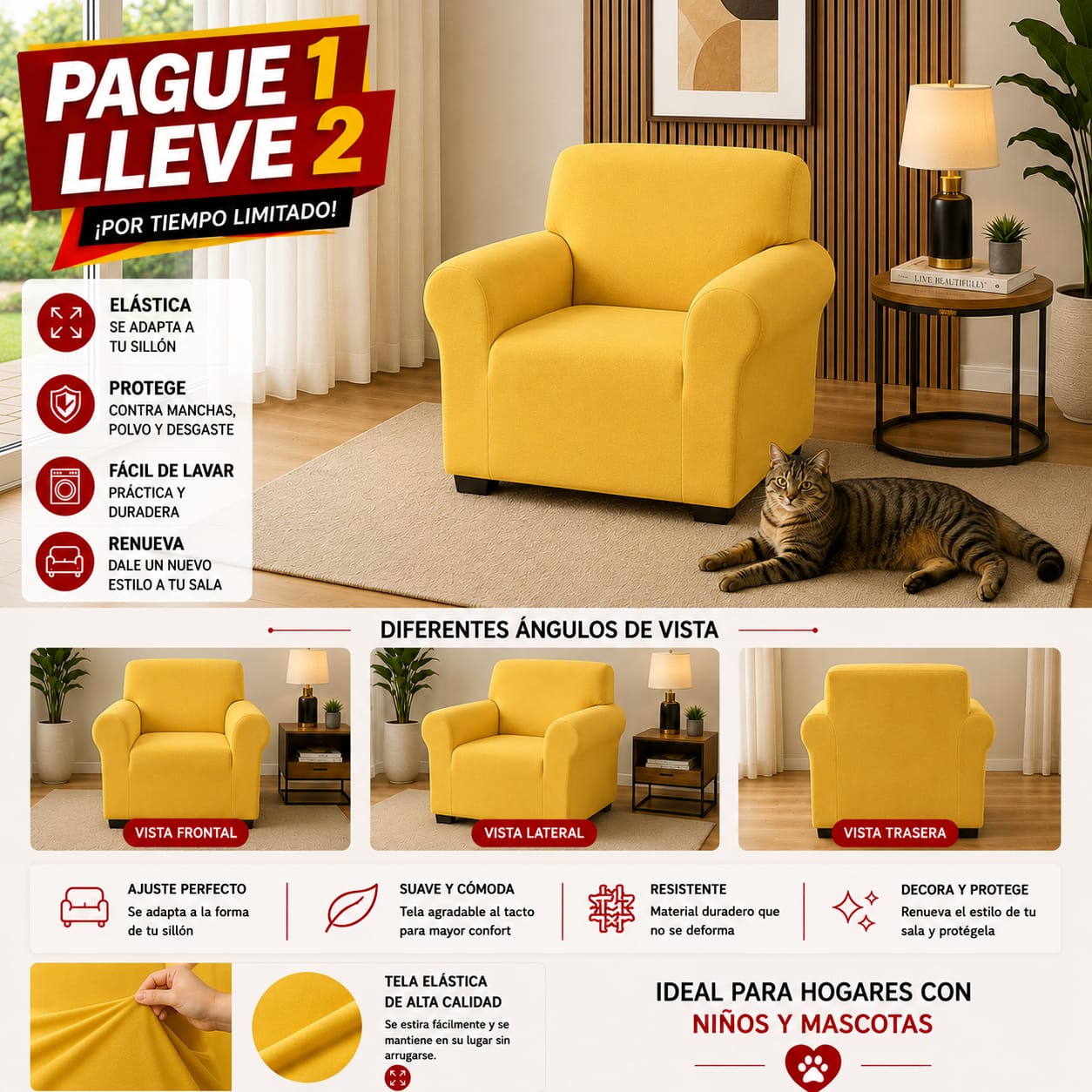 OFERTA 2X1 en fundas para sofa ⭐⭐⭐⭐⭐5/5